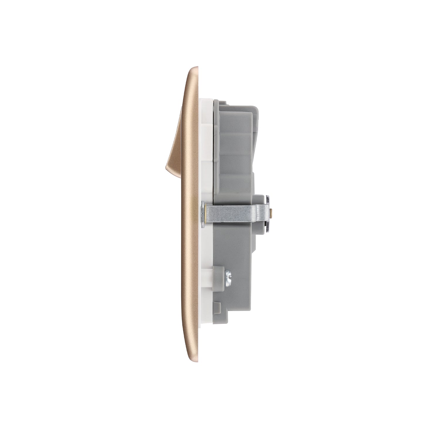 British General BG Neo Slimline Double Socket with USB Charger (PCCH22U3)