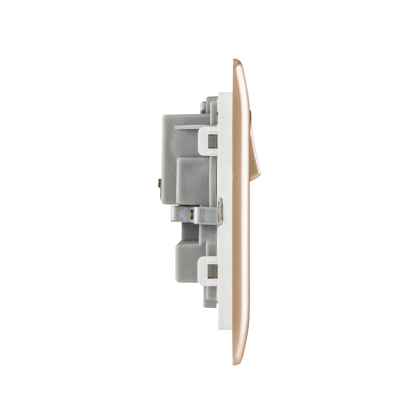 British General BG Neo Slimline Double Gang Switched Socket, Champagne (PCCH22)