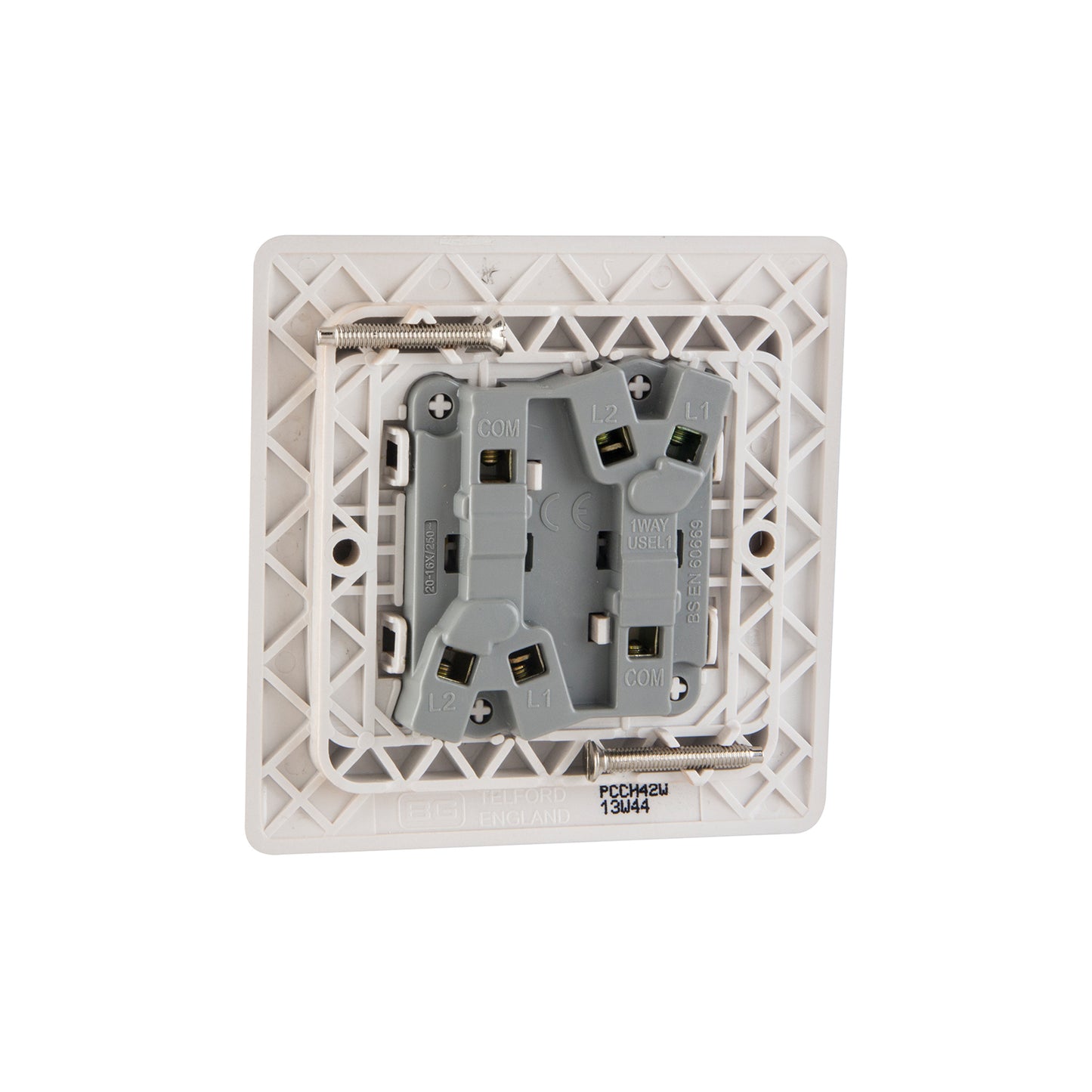 British General BG Neo Slimline 2 Mega Rocker 2-Way Switches (PCCH42W)