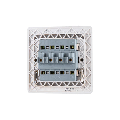 British General BG Neo Slimline 4 Mega Rocker 2-Way Switches (PCCH44W)