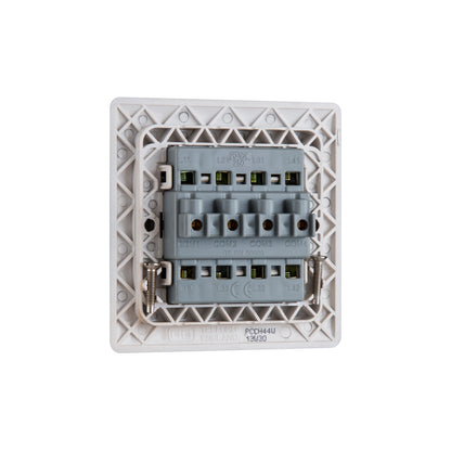 British General BG Neo Slimline 4 Mega Rocker 2-Way Switches (PCCH44W)