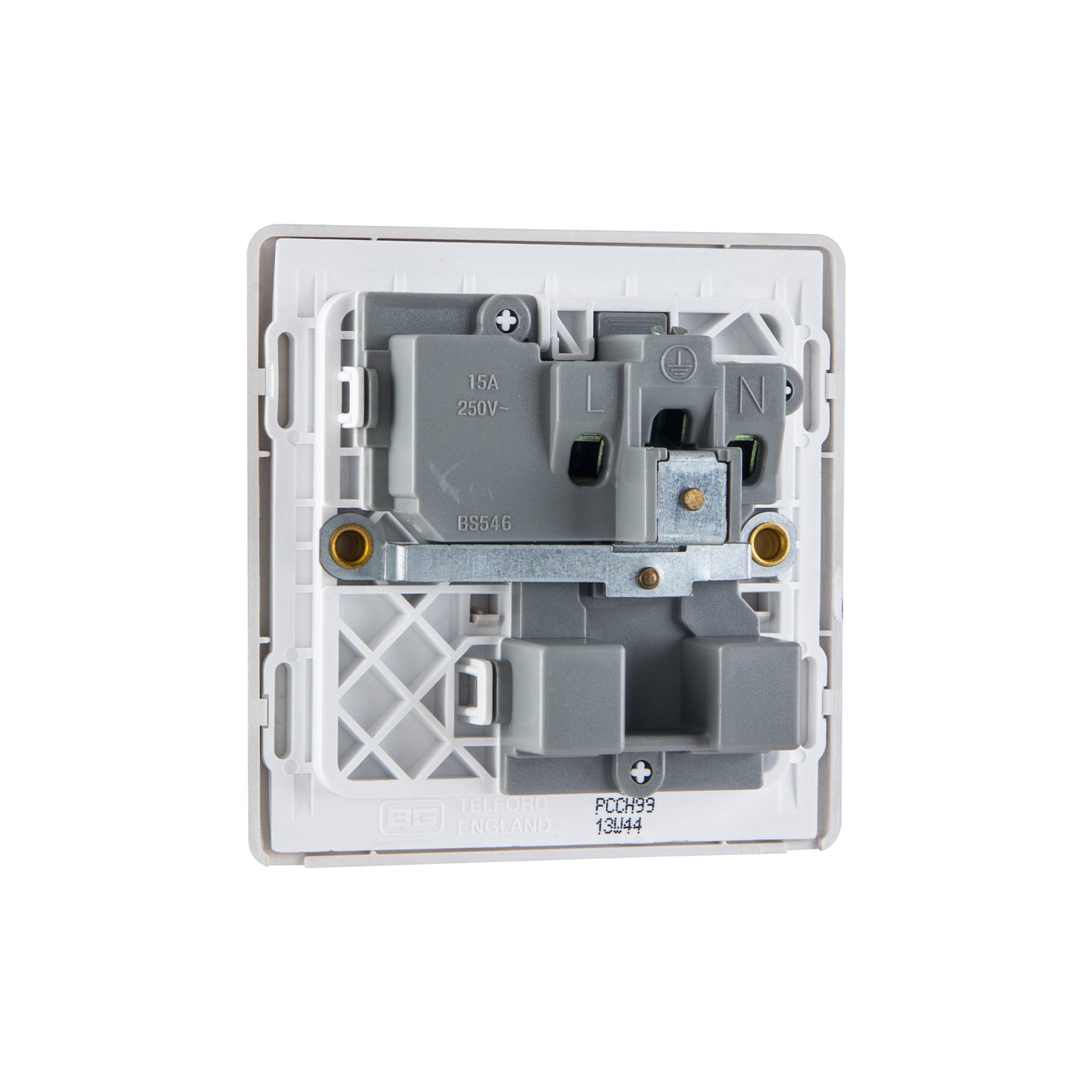British General BG Neo Slimline 15Amp Single Pole Round Pin Switched Socket (PCCH99)