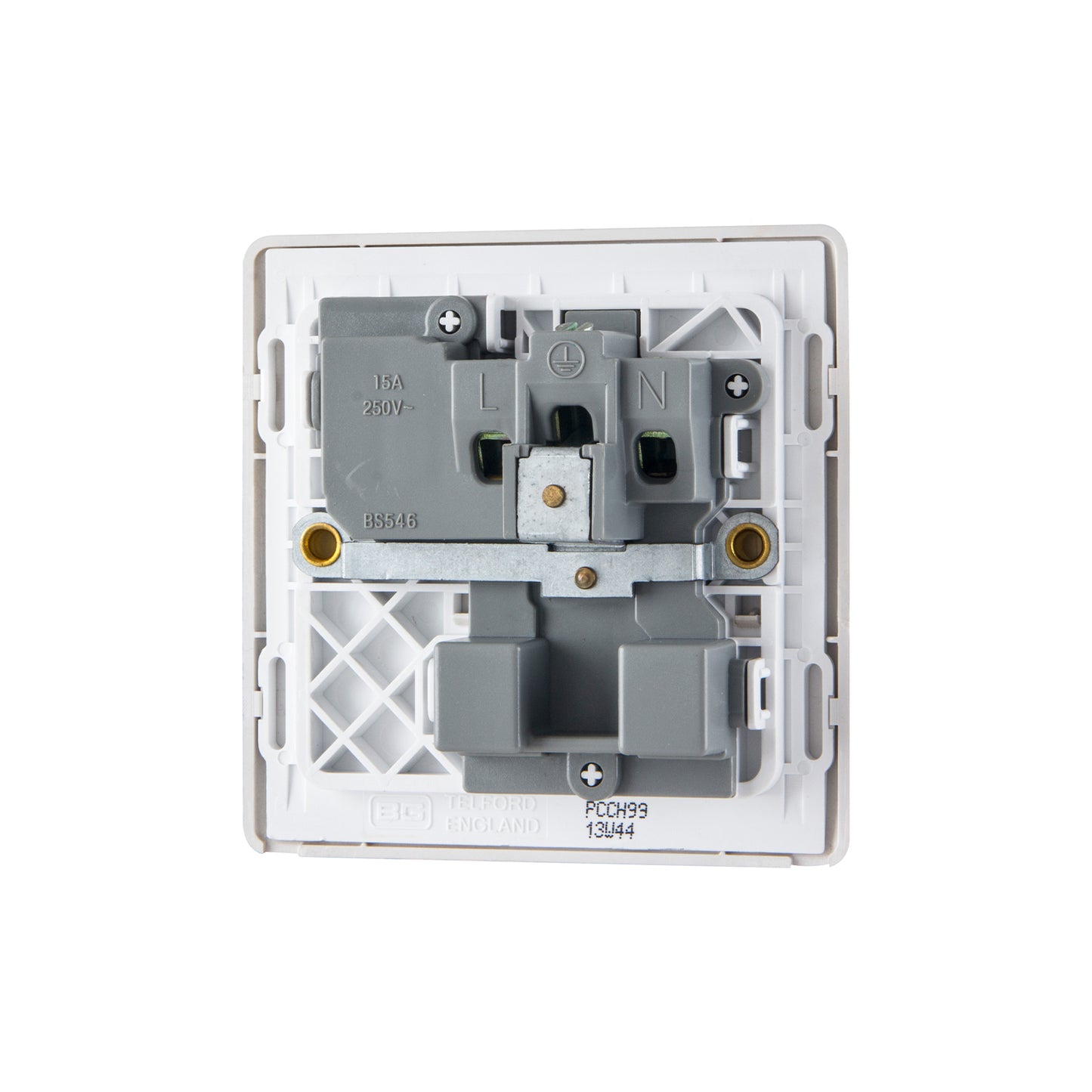 British General BG Neo Slimline 15Amp Single Pole Round Pin Switched Socket (PCCH99)