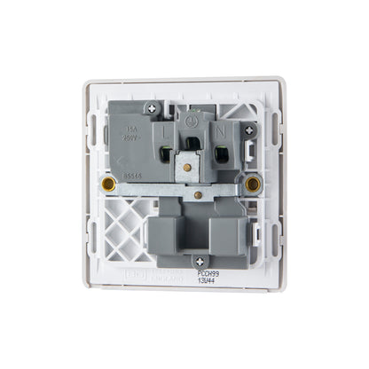 British General BG Neo Slimline 15Amp Single Pole Round Pin Switched Socket (PCCH99)