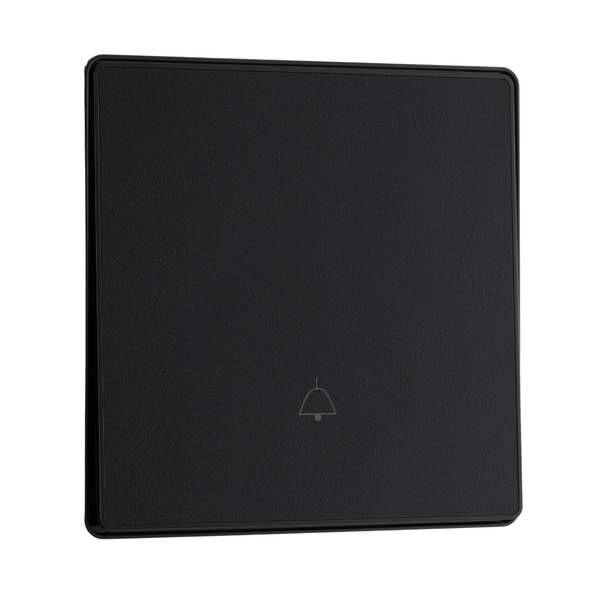 British General Evolve Mat Black Edge to Edge Bell Push Switch, 10A, 1 Way, 20Amp (PCDMB14EB)