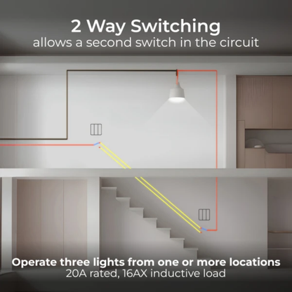 British General Evolve Matt Black Edge to Edge, 3 Gang, 2 Way Switch, 20 Amp (PCDMB43EB)
