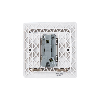 British General BG Neo Slimline 1 Mega Rocker 1-Way Switches, Silver (PCSL11W)