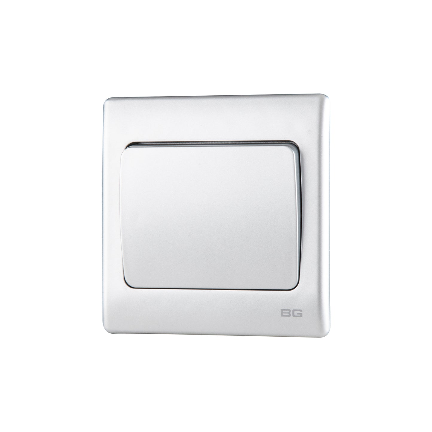 British General BG Neo Slimline 1 Mega Rocker 1-Way Switches, Silver (PCSL11W)