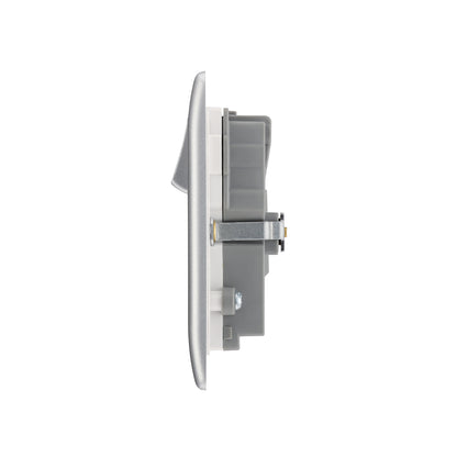 British General BG Neo Slimline Double Socket with USB Charger (PCSL22U3)