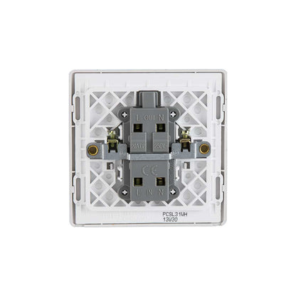 British General BG Neo Slimline 20Amp Double Pole Switch with LED, Silver (PCSL31)