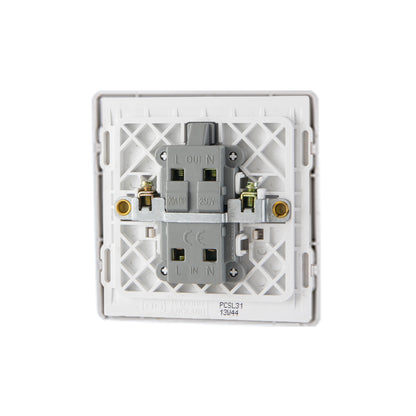 British General BG Neo Slimline 20Amp Double Pole Switch with LED, Silver (PCSL31)