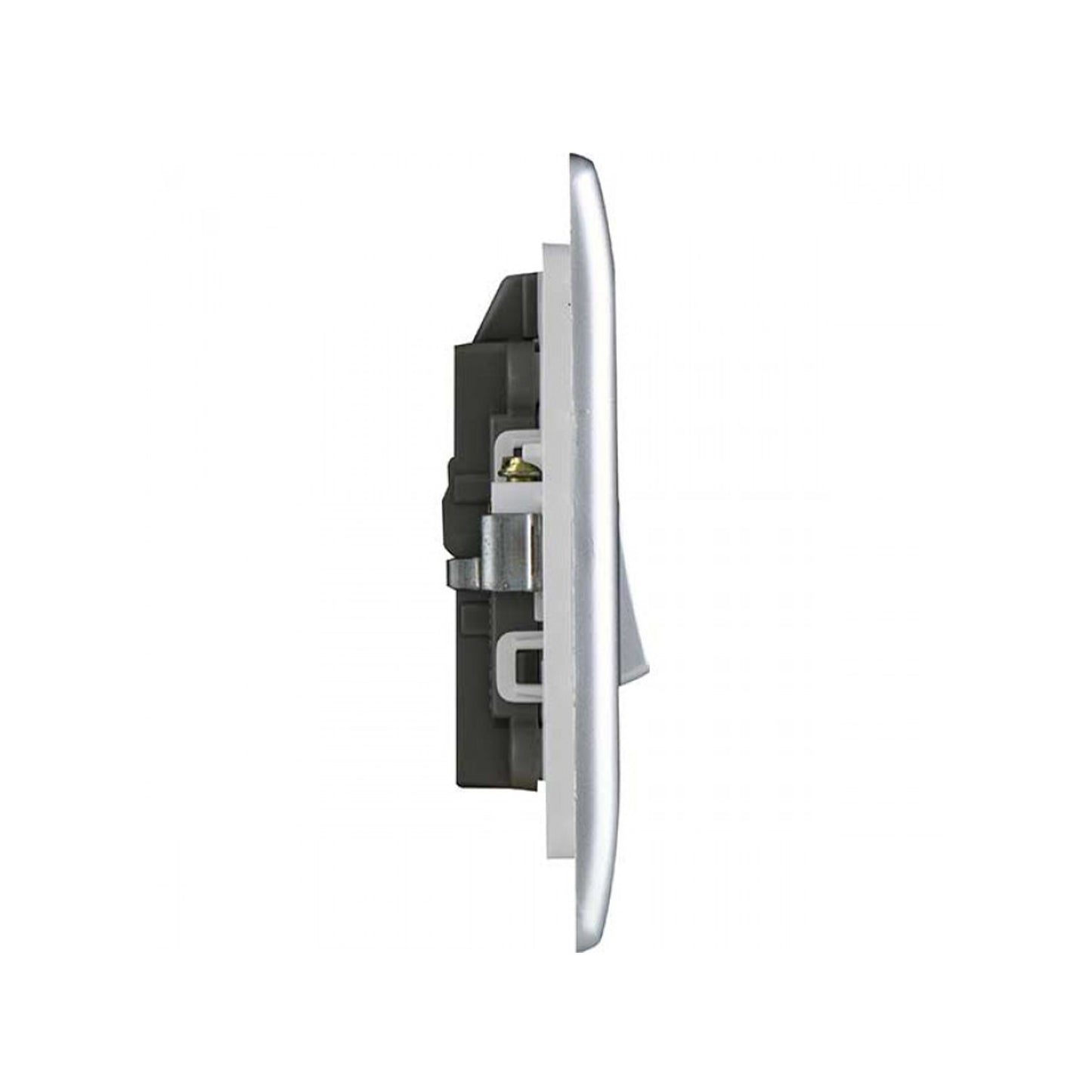 British General BG Neo Slimline 20Amp Double Pole Switch with LED, Silver (PCSL31)