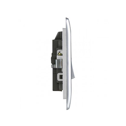 British General BG Neo Slimline 20Amp Double Pole Switch with LED, Silver (PCSL31)
