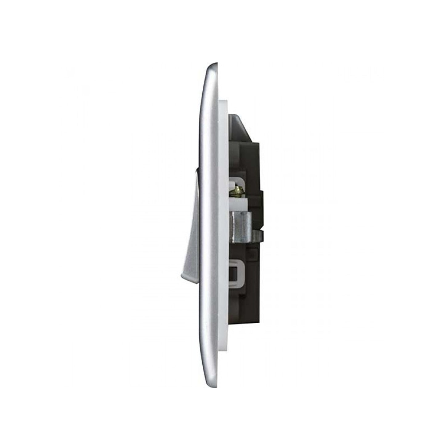 British General BG Neo Slimline 20Amp Double Pole Switch with LED, Silver (PCSL31)