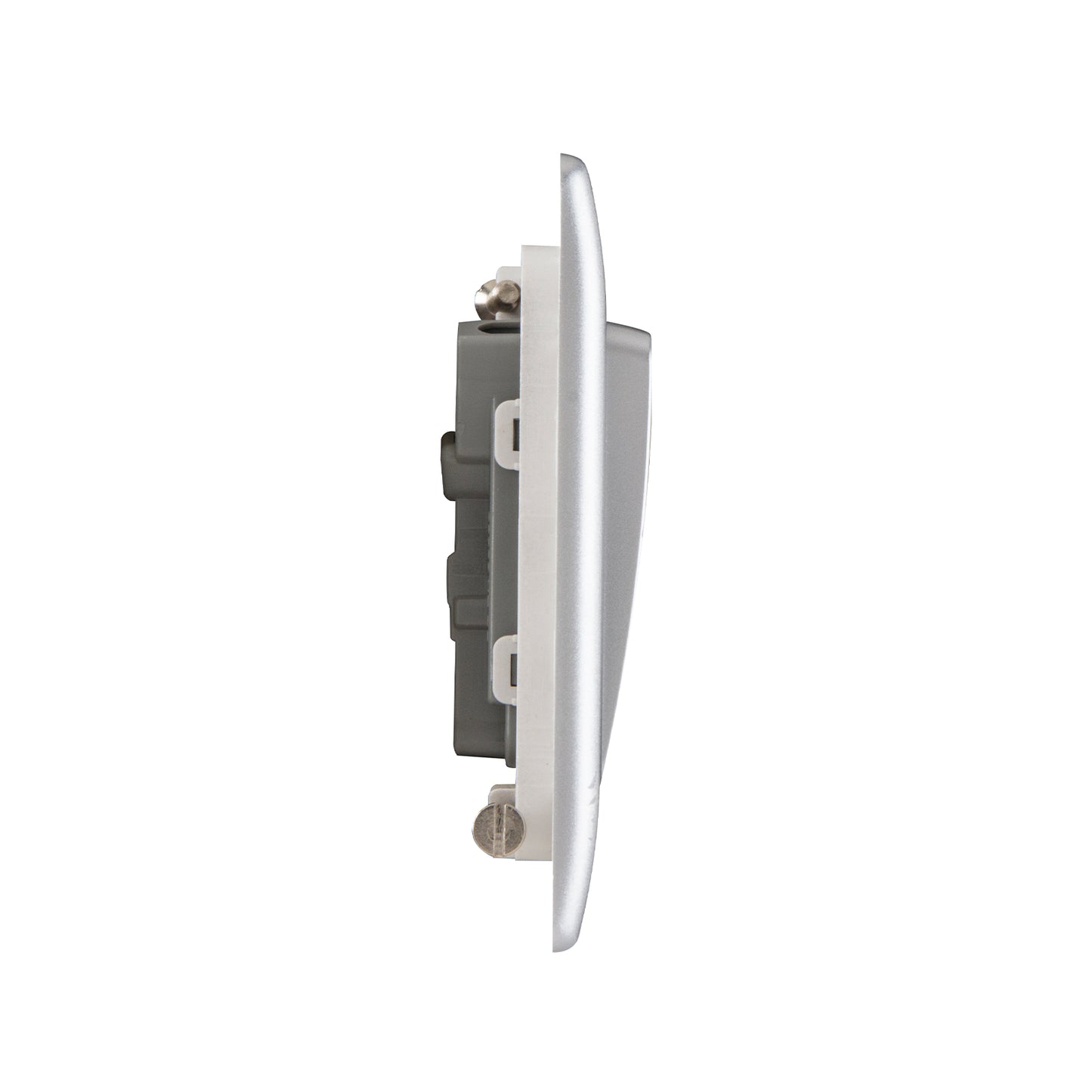 British General BG Neo Slimline 2 Mega Rocker 2-Way Switches, Silver (PCSL42W)