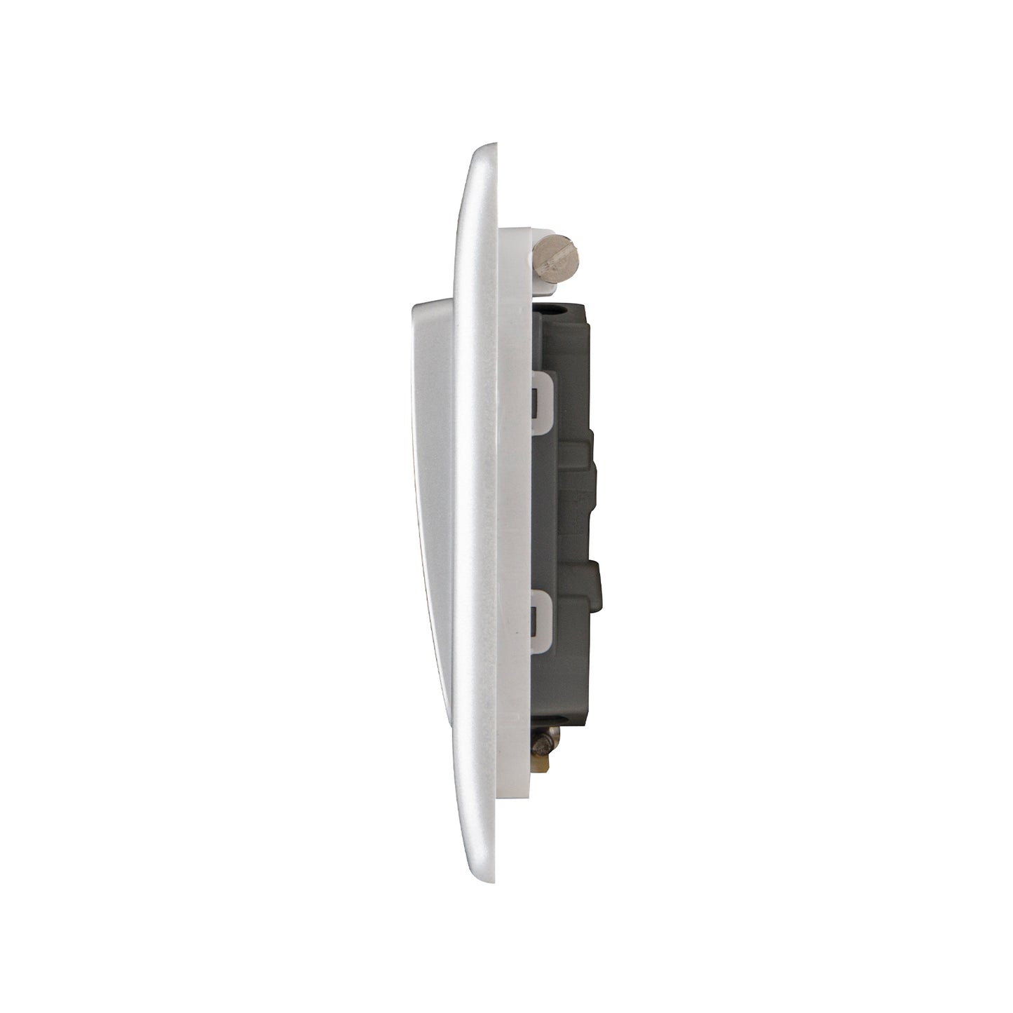 British General BG Neo Slimline 2 Mega Rocker 2-Way Switches, Silver (PCSL42W)