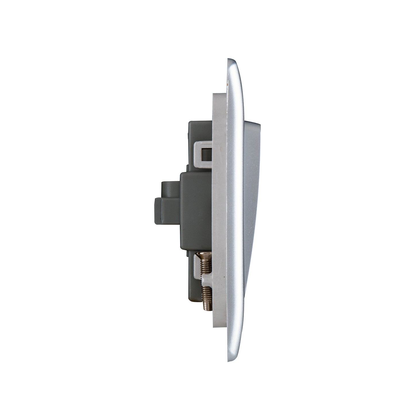 British General BG Neo Slimline 4 Mega Rocker 2-Way Switches, Silver (PCSL44W)