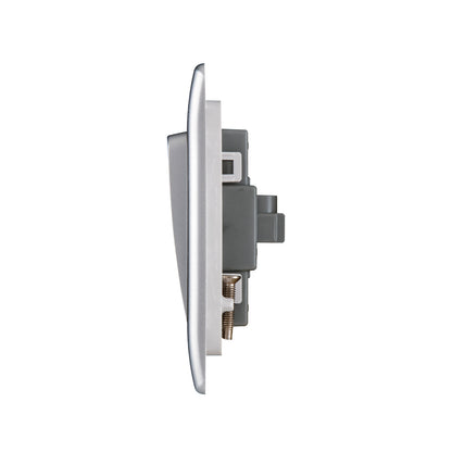 British General BG Neo Slimline 4 Mega Rocker 2-Way Switches, Silver (PCSL44W)