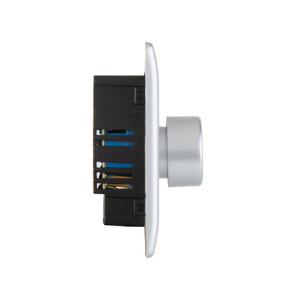 British General BG Neo Slimline Single Gang 2 Way 400W Dimmer Switch, Silver (PCSL81)