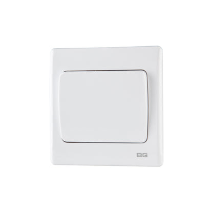 British General BG Neo Slimline 1 Mega Rocker 1-Way Switches, White (PCWH11W)