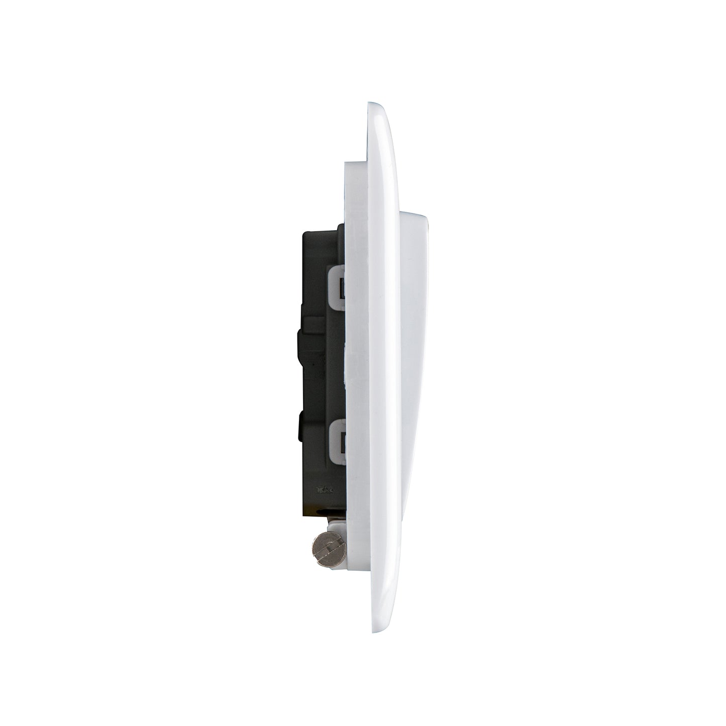 British General BG Neo Slimline 1 Mega Rocker 1-Way Switches, White (PCWH11W)