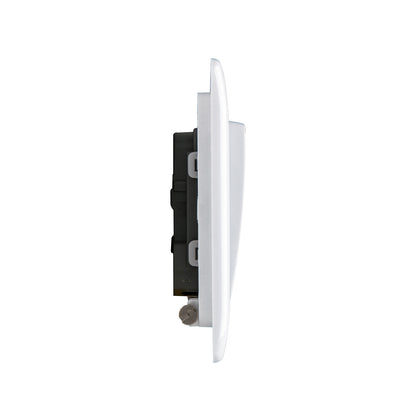 British General BG Neo Slimline 1 Mega Rocker 1-Way Switches, White (PCWH11W)