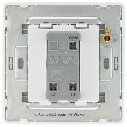 British General BG Neo Slimline Edge to Edge 1 Gang 2-Way Switch (PCWH12E)