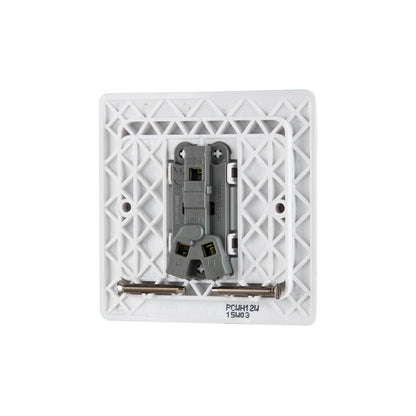 British General BG Neo Slimline 1 Mega Rocker 2-Way Switches, White (PCWH12W)