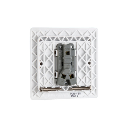 British General BG Neo Slimline 1 Mega Rocker 2-Way Switches, White (PCWH12W)