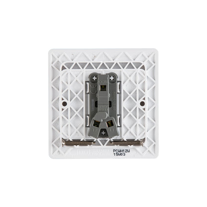 British General BG Neo Slimline 1 Mega Rocker 2-Way Switches, White (PCWH12W)