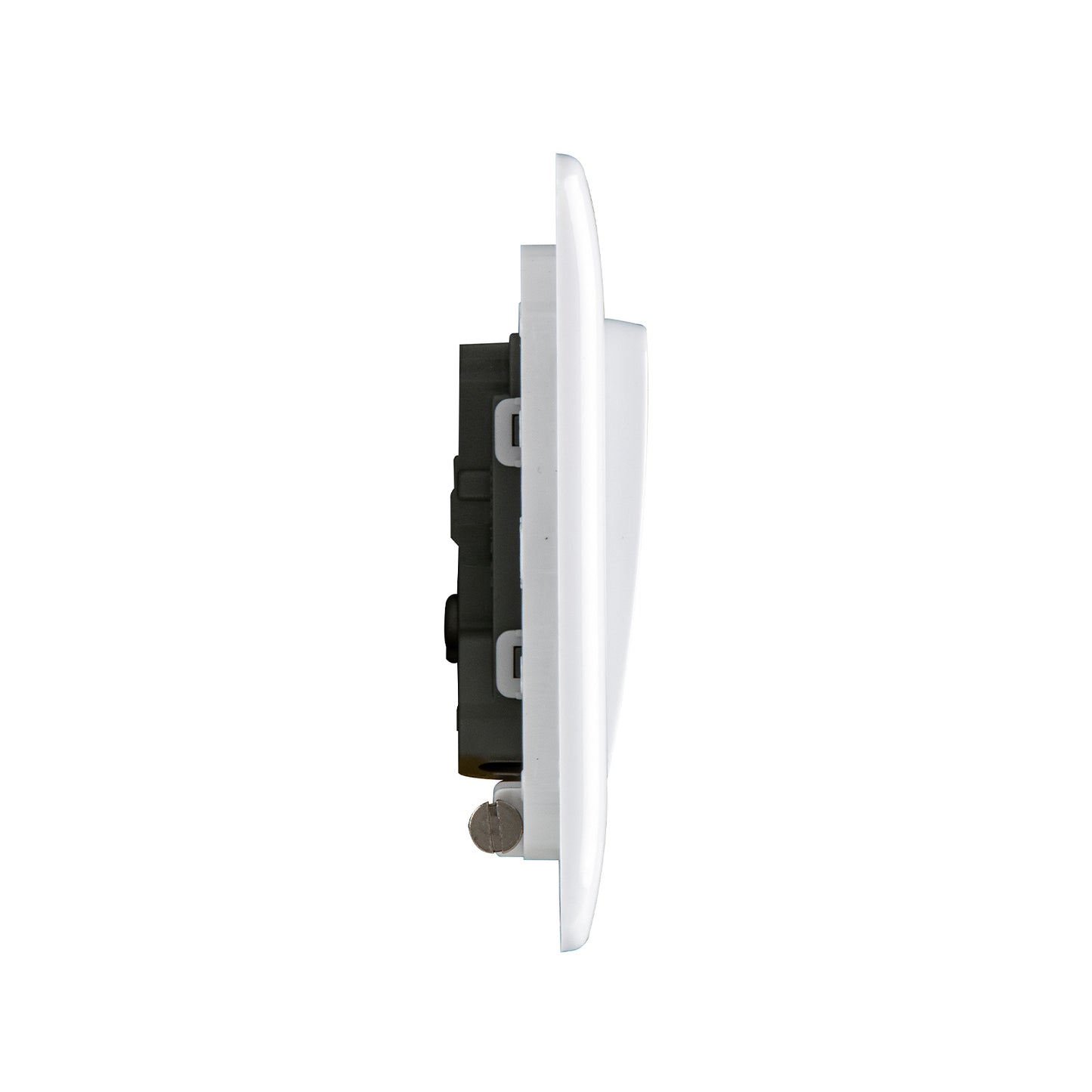 British General BG Neo Slimline 1 Mega Rocker 2-Way Switches, White (PCWH12W)