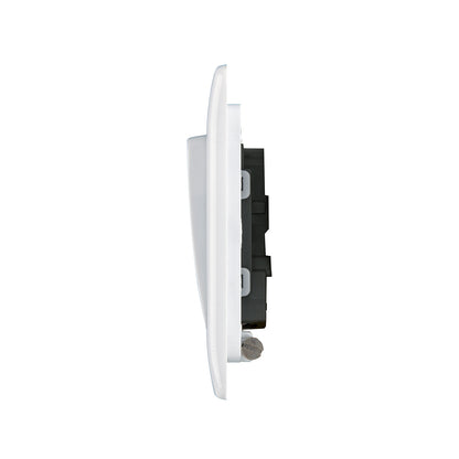 British General BG Neo Slimline 1 Mega Rocker 2-Way Switches, White (PCWH12W)