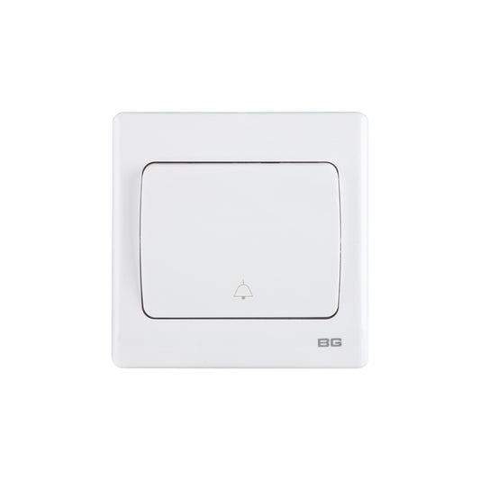 British General BG Neo Slimline Rocker Bell Push 1 Way Switch, White (PCWH14W)