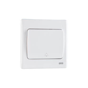 British General BG Neo Slimline Rocker Bell Push 1 Way Switch, White (PCWH14W)