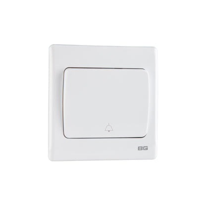 British General BG Neo Slimline Rocker Bell Push 1 Way Switch, White (PCWH14W)