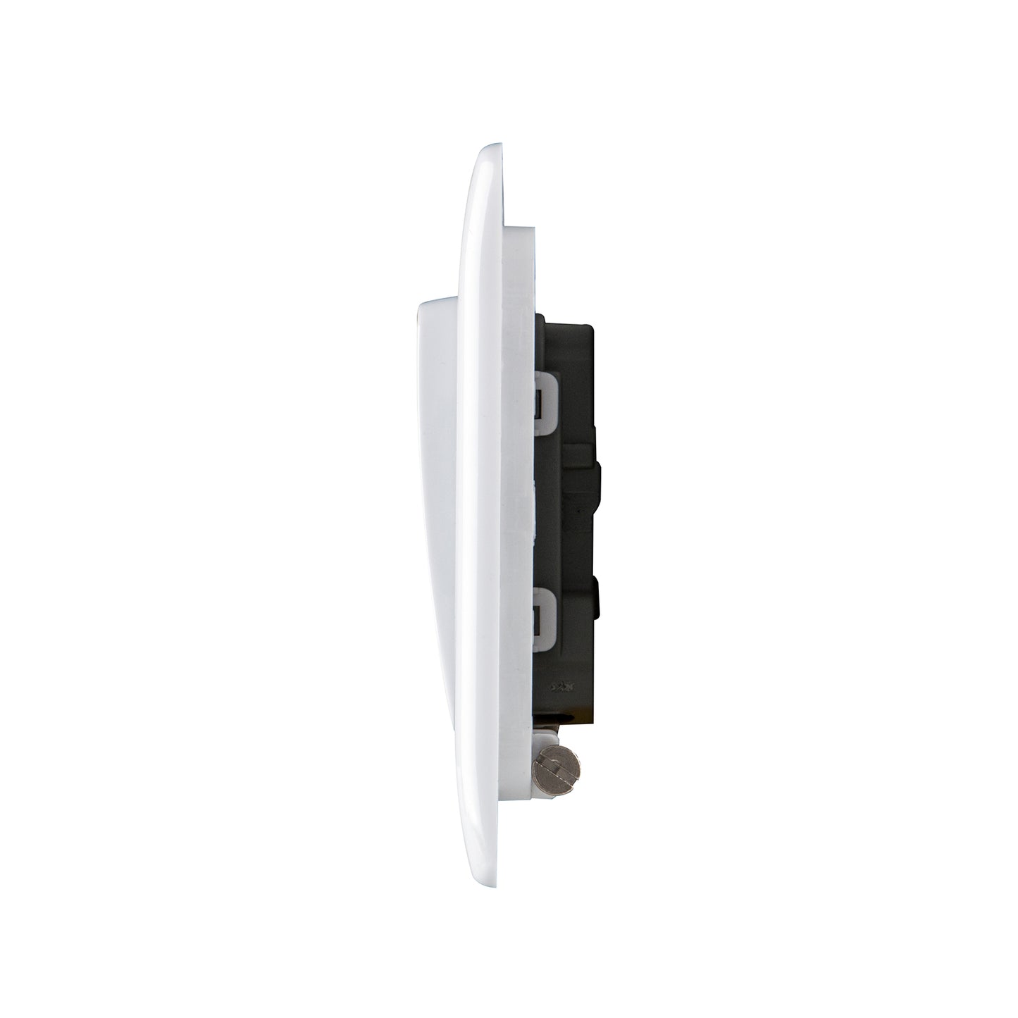British General BG Neo Slimline Rocker Bell Push 1 Way Switch, White (PCWH14W)