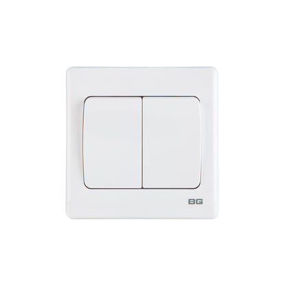 British General BG Neo Slimline 2 Mega Rocker 2-Way Switches (PCWH42W)