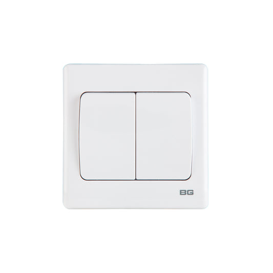 British General BG Neo Slimline 2 Mega Rocker 2-Way Switches (PCWH42W)