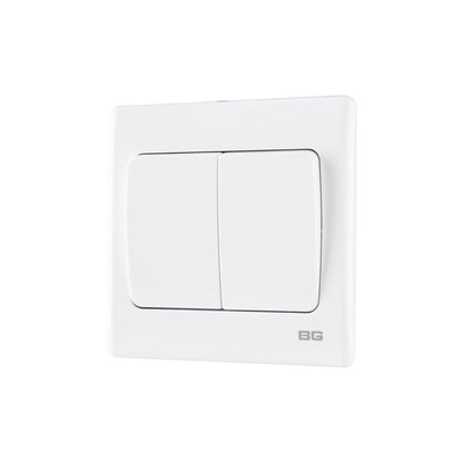 British General BG Neo Slimline 2 Mega Rocker 2-Way Switches (PCWH42W)