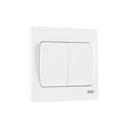 British General BG Neo Slimline 2 Mega Rocker 2-Way Switches (PCWH42W)