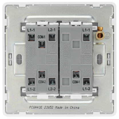 British General BG Neo Slimline Edge to Edge 3 Gang 2-Way Switch (PCWH43E)