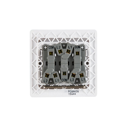 British General BG Neo Slimline 3 Gangs Mega Rocker 2-Way Switches (PCWH43W)