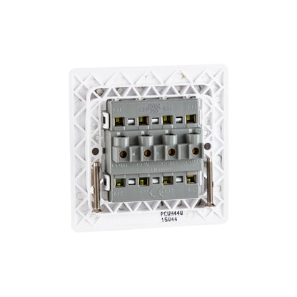 British General BG Neo Slimline 4 Gangs Mega Rocker 2-Way Switches (PCWH44W)