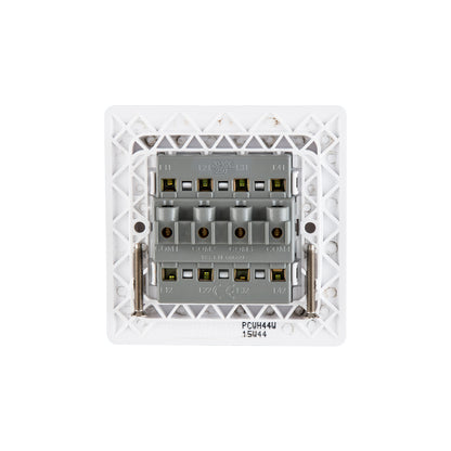 British General BG Neo Slimline 4 Gangs Mega Rocker 2-Way Switches (PCWH44W)
