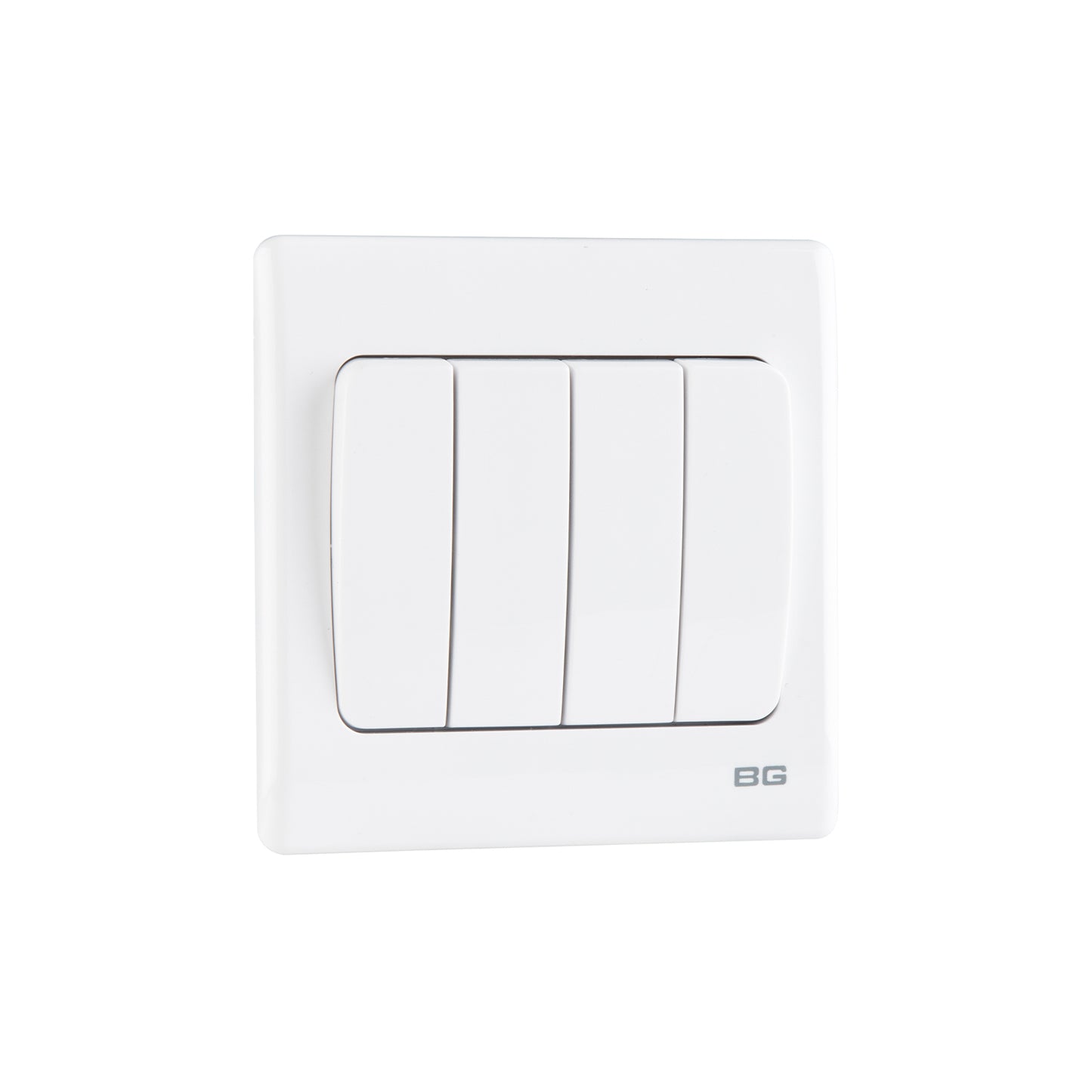 British General BG Neo Slimline 4 Gangs Mega Rocker 2-Way Switches (PCWH44W)