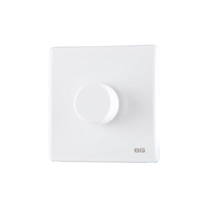 British General BG Neo Slimline Single Gang 2-Way 400W Dimmer Switch, White (PCWH81)