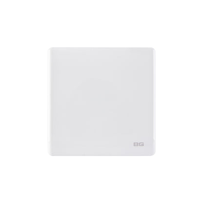 British General BG Neo Slimline Single Gang Blank Plate, White (PCWH94)