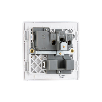 British General BG Neo Slimline 15Amp Single Pole Round Pin Switched Socket (PCWH99)