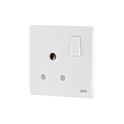 British General BG Neo Slimline 15Amp Single Pole Round Pin Switched Socket (PCWH99)