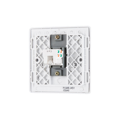 British General BG Neo Slimline Single Gang RJ45 Data Socket, White  (PCWHRJ451)